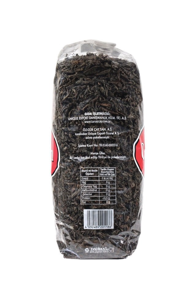 TANAY Ceylon İthal Sri Lanka Siyah Yaprak Seylan Çayı Kaçak Çay 750 gr