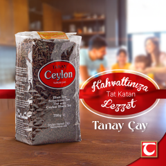 TANAY Ceylon İthal Sri Lanka Siyah Yaprak Seylan Çayı Kaçak Çay 750 gr 4 adet (3.000 gr)