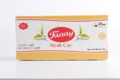 TANAY Süzen Bardak Poşet 2gr X 25 Li Sallama Siyah Çay 100% İthal Black Teabag