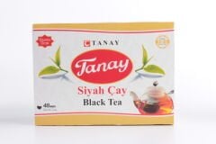TANAY Demlik Poşet Çay 3 gr X 48 Li 144 gr Yaprak Çayı Siyah 100% İthal Süzen Black Tea.