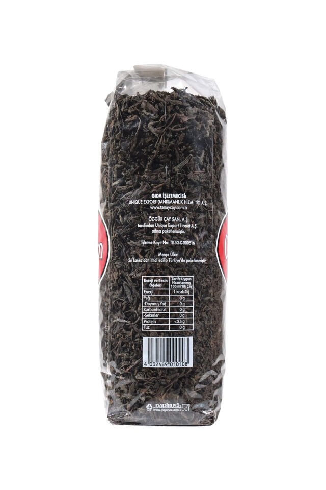 TANAY Ceylon İthal Sri Lanka Siyah Yaprak Seylan Çayı Kaçak Çay 500 gr