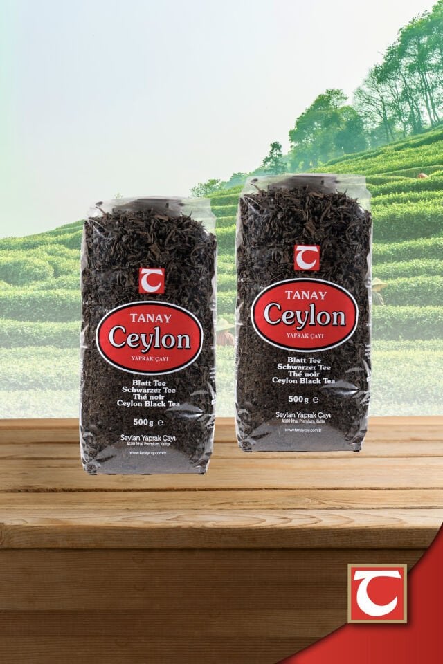 TANAY Ceylon İthal Sri Lanka Siyah Yaprak Seylan Çayı Kaçak Çay 500 gr X 2 adet