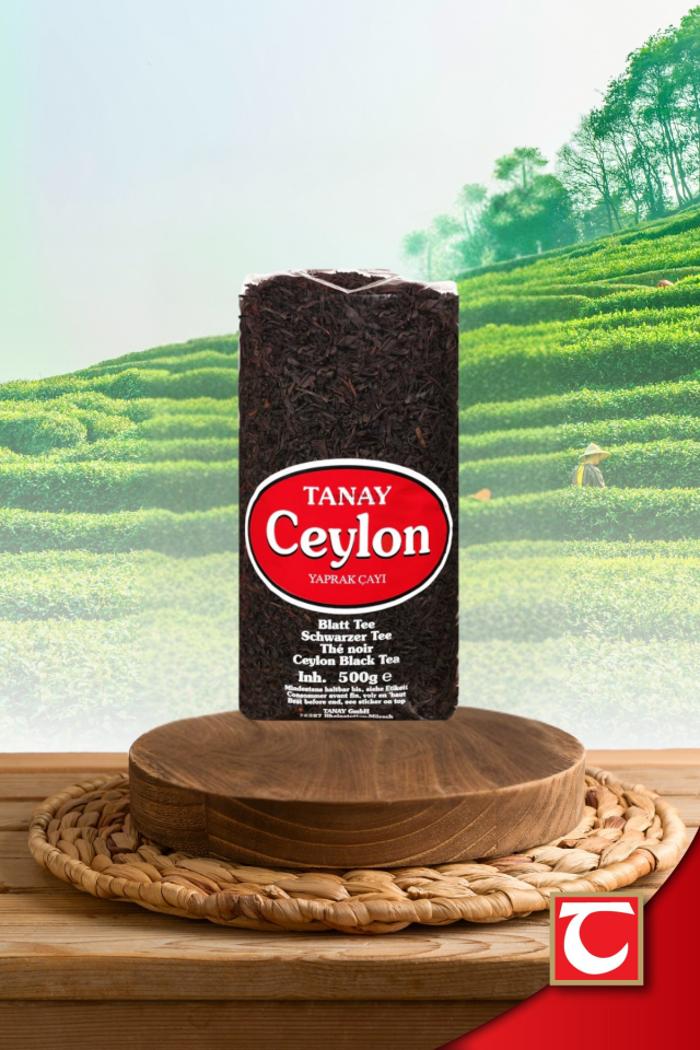 TANAY Ceylon İthal Sri Lanka Siyah Yaprak Seylan Çayı Kaçak Çay 500 gr X 2 adet